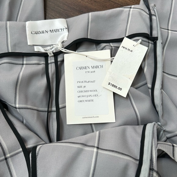 Carmen March Fashion Week ‘18 Checked Draped Trousers SEEN ON BEYONCÉ - Picture 12 of 12